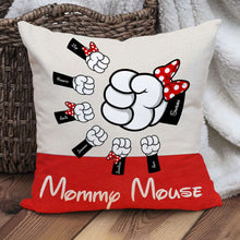 Load image into Gallery viewer, Personalized Mommy Mouse Pillow - Custom Gift for Mom Pillow PopCulturePrints
