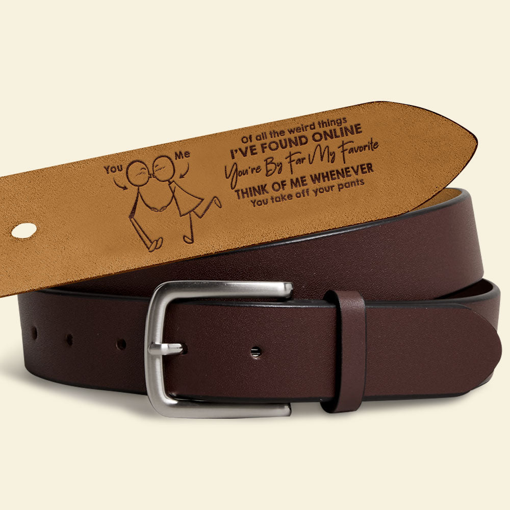 Personalized Leather Belt for Couples - Unique Love Gift Belts PopCulturePrints