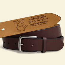 Load image into Gallery viewer, Personalized Leather Belt for Couples - Unique Love Gift Belts PopCulturePrints
