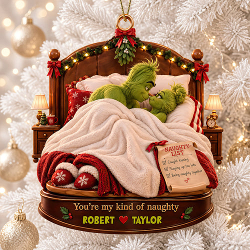 You’re My Kind of Naughty - Personalized Furry Couples Acrylic Ornament Ornament PopCulturePrints