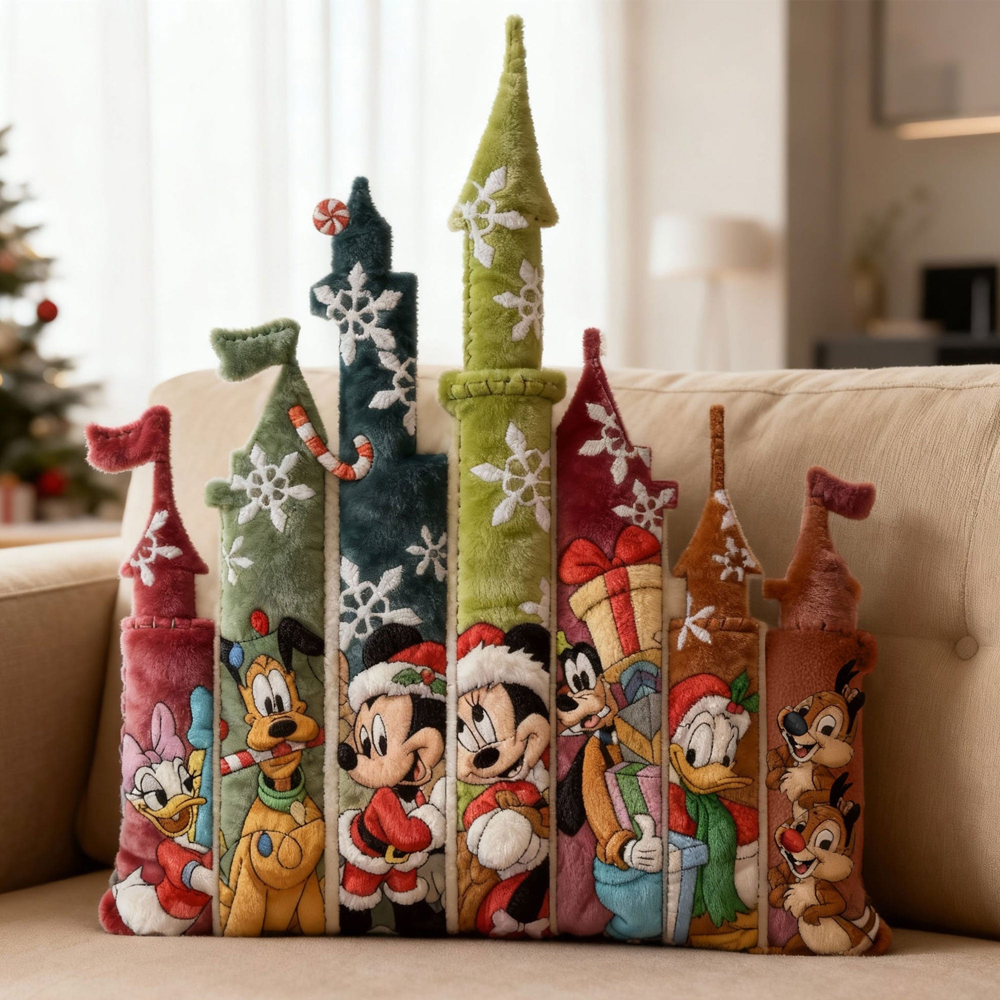 Jolly Christmas Custom Shape Pillow - A Magical Gift for Cartoon Lovers Pillow PopCulturePrints