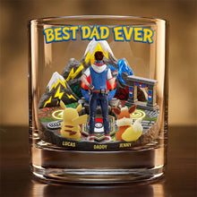 Load image into Gallery viewer, The Best Dad Ever - Personalized Round Glass Gift for Dads Glass PopCulturePrints
