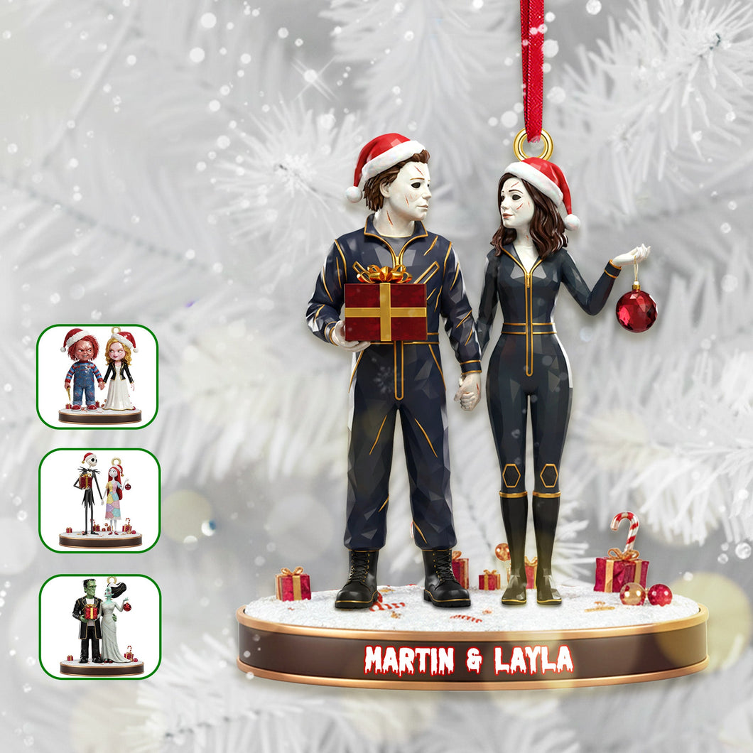 Horror Couple Ornament - Unique Personalized Gift for Couples this Christmas Ornament PopCulturePrints