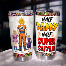 Load image into Gallery viewer, Personalized Half Daddy Half Super Saiyan Tumbler
