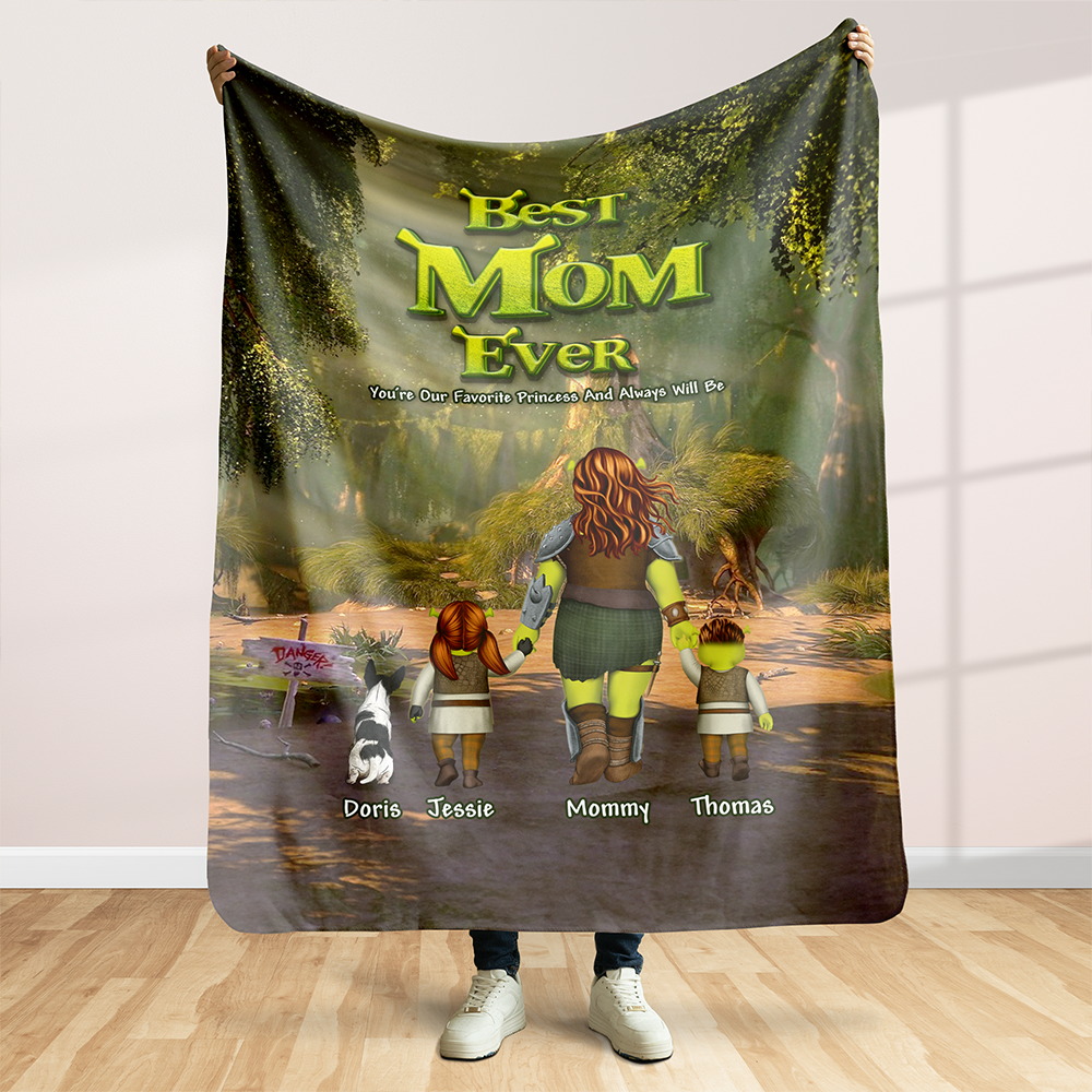 "You're Our Favorite Princess And Always Will Be" - Personalized Blanket for Mom - Perfect Gift for Moms, Grandmas, and Special Women Blanket PopCulturePrints