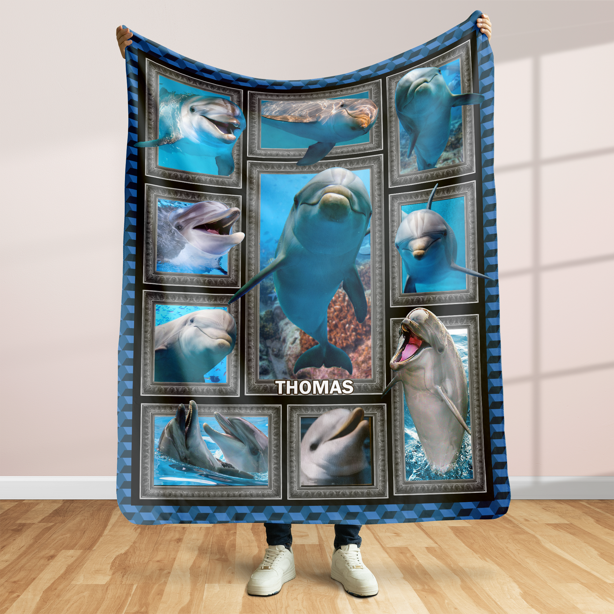Personalized Dolphin Lover Blanket - Perfect Gift for Ocean Enthusiasts Blanket PopCulturePrints