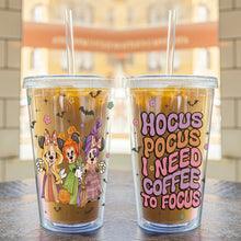 Load image into Gallery viewer, Personalized Halloween Tumbler for Horror Fans - Custom Hocus Pocus Design
