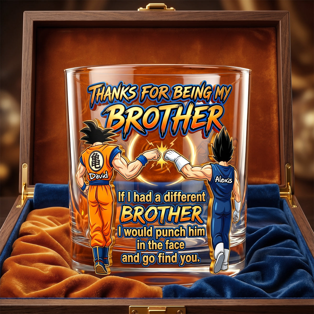 Thanks for Being My Brother - Ultimate Warriors Brothers Drinking Glass - Personalized Gift for Brothers