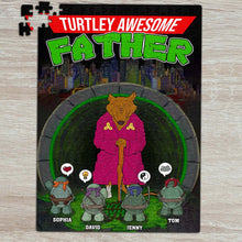 Load image into Gallery viewer, Personalized Turtley Awesome Father Jigsaw Puzzle
