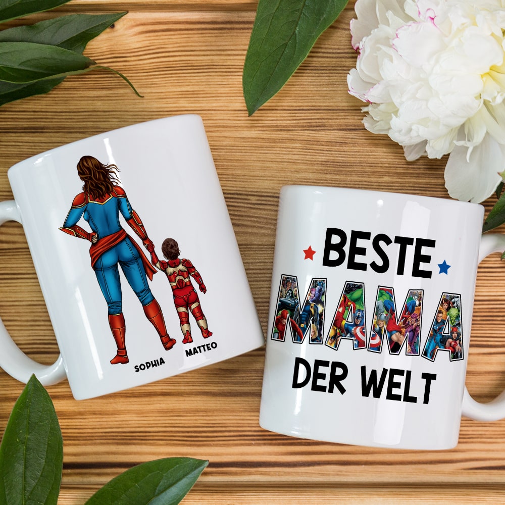 Personalized Hero Dad Mug - Best Dad in the World Father's Day Gift Coffee Mug PopCulturePrints