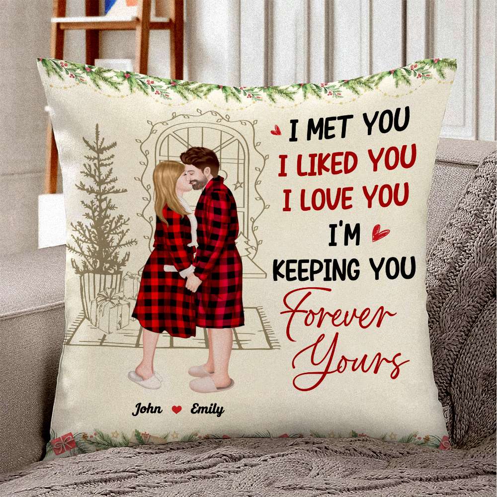 Personalized Romantic Square Pillow - Forever Yours