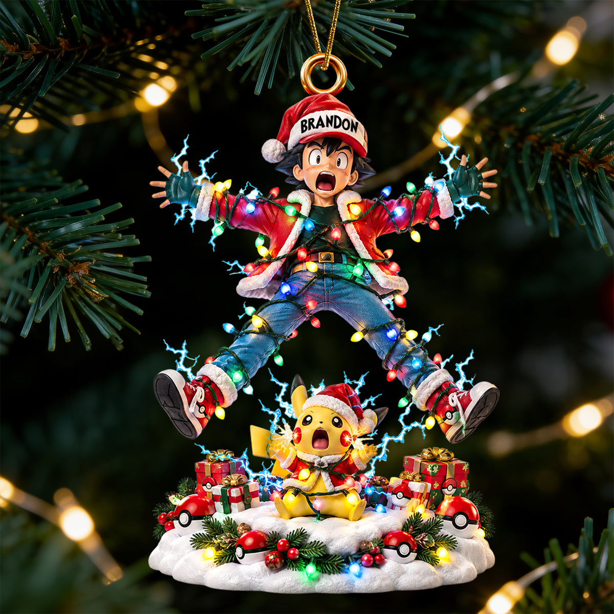 Light Up Your Holidays with Lightning Rod - Personalized Acrylic Ornament