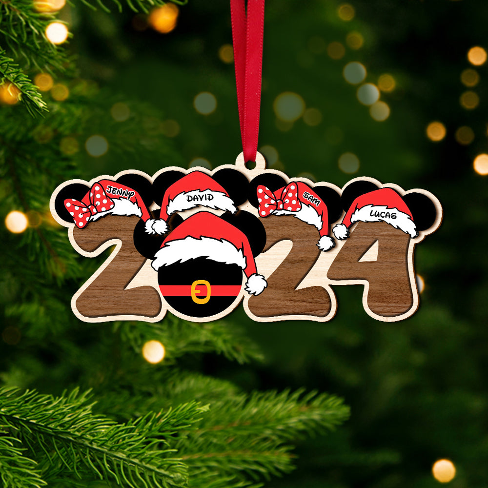 Personalized Family Christmas Ornament 2024 Ornament PopCulturePrints