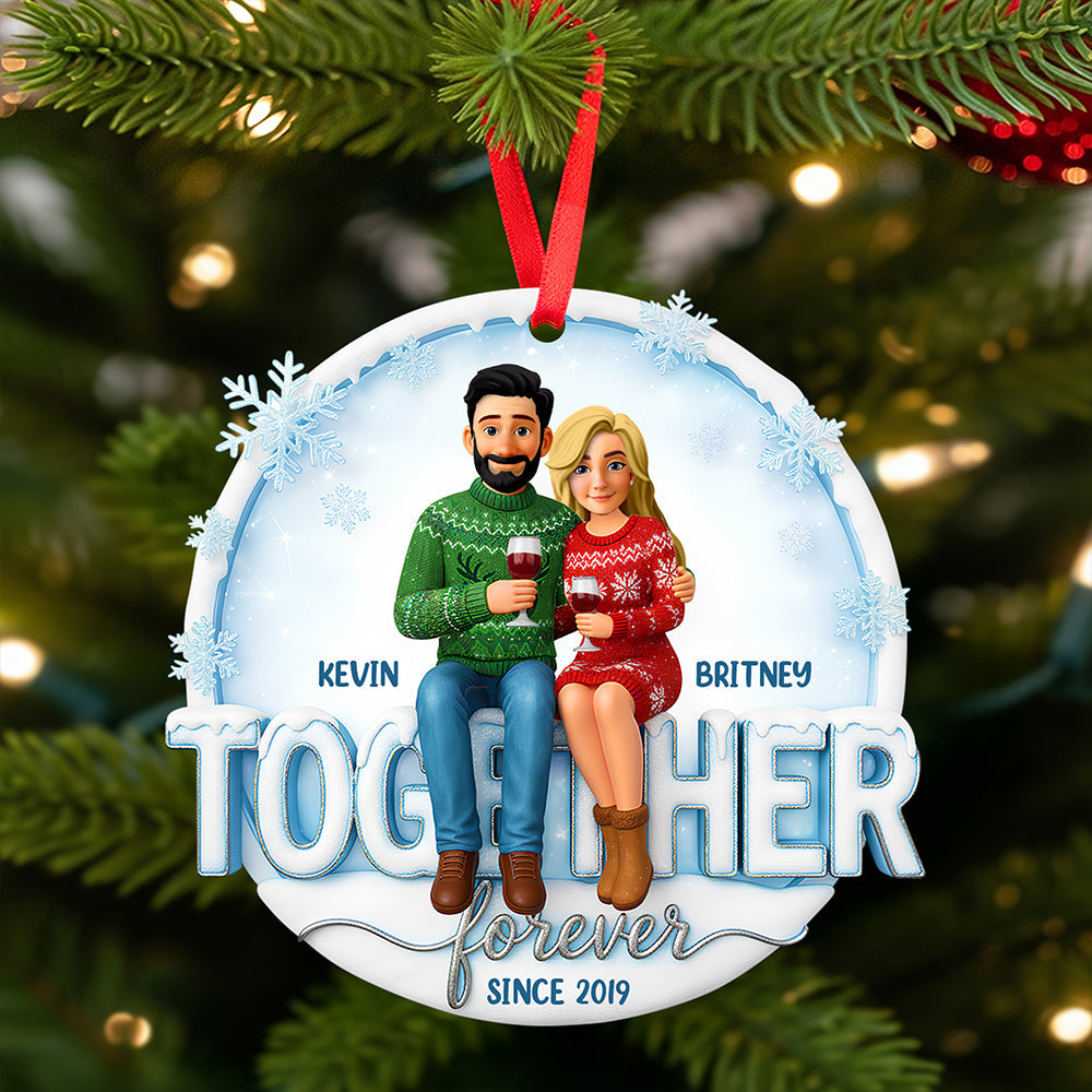 Together Forever Christmas Ornament - Personalized Gifts for Couples Ornament PopCulturePrints