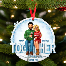 Load image into Gallery viewer, Together Forever Christmas Ornament - Personalized Gifts for Couples Ornament PopCulturePrints
