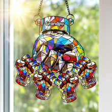 Load image into Gallery viewer, Fist Bump Suncatcher Ornament - A Personalized Gift for Grandpa Ornament PopCulturePrints

