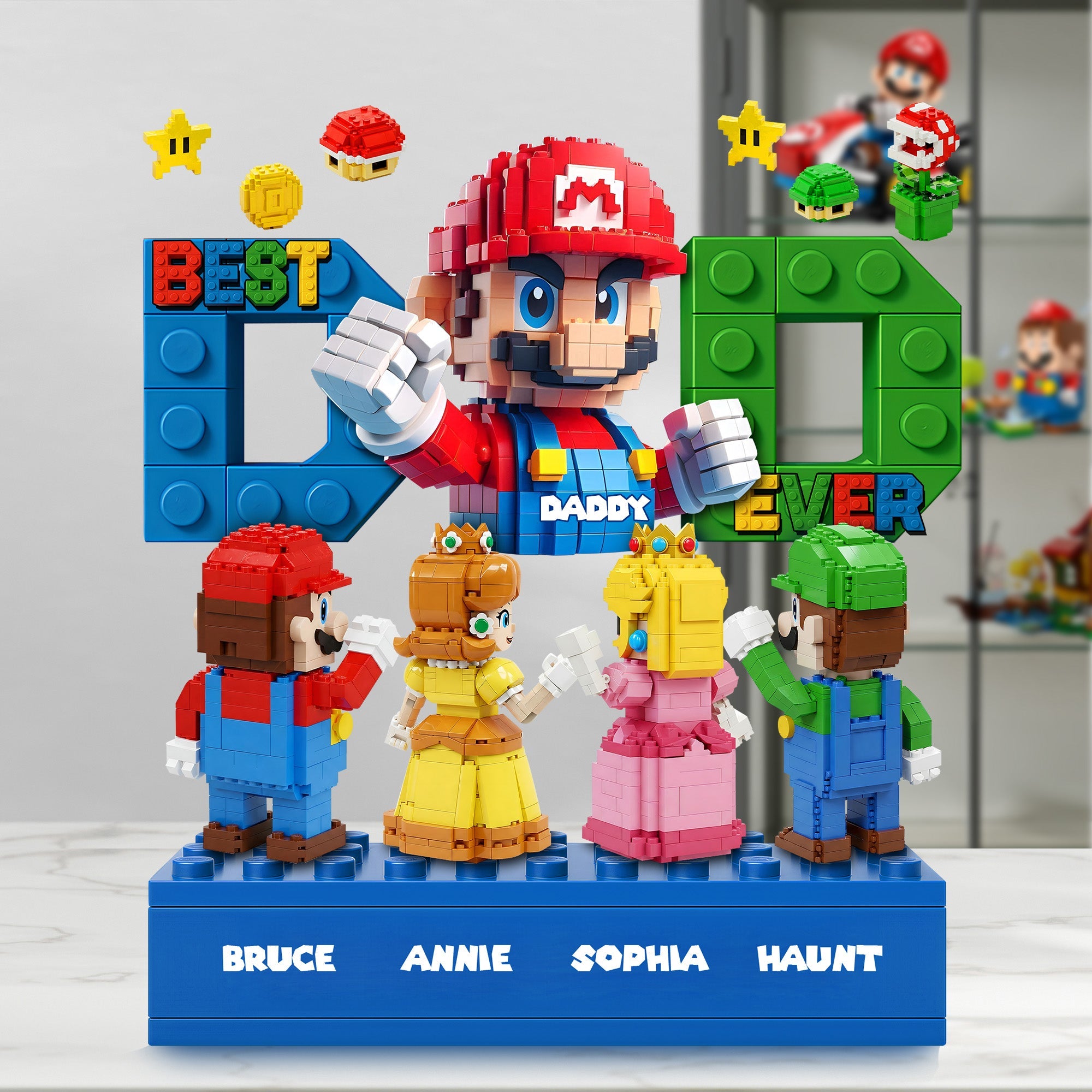 Best Dad Ever - Super Plumber Dad Acrylic Plaque - Personalized Gift for Dads, Grandpas, and More Shaped Plaques PopCulturePrints