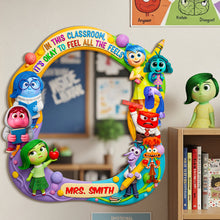 Load image into Gallery viewer, In This Classroom, It's Okay to Feel All the Feels - Personalized Classroom Wall Hanging Mirror for Teachers Mirror PopCulturePrints

