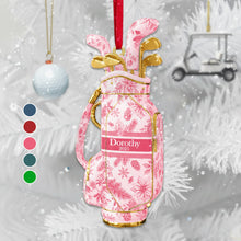 Load image into Gallery viewer, Elevate Your Game with a Personalized Golf Bag Ornament - Perfect Gift for Any Golf Lover! Ornament PopCulturePrints
