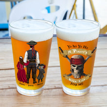 Load image into Gallery viewer, Custom Pirate-Themed Beer Glass - Perfect Father&#39;s Day Gift for Dad Beer Glasses PopCulturePrints
