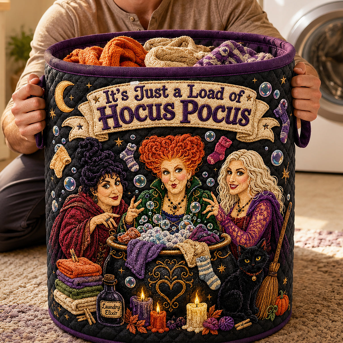 Enchanted Quilted Laundry Basket Personalized Gifts For Fantasy Lovers 04NADT140726 Laundry Basket PopCulturePrints