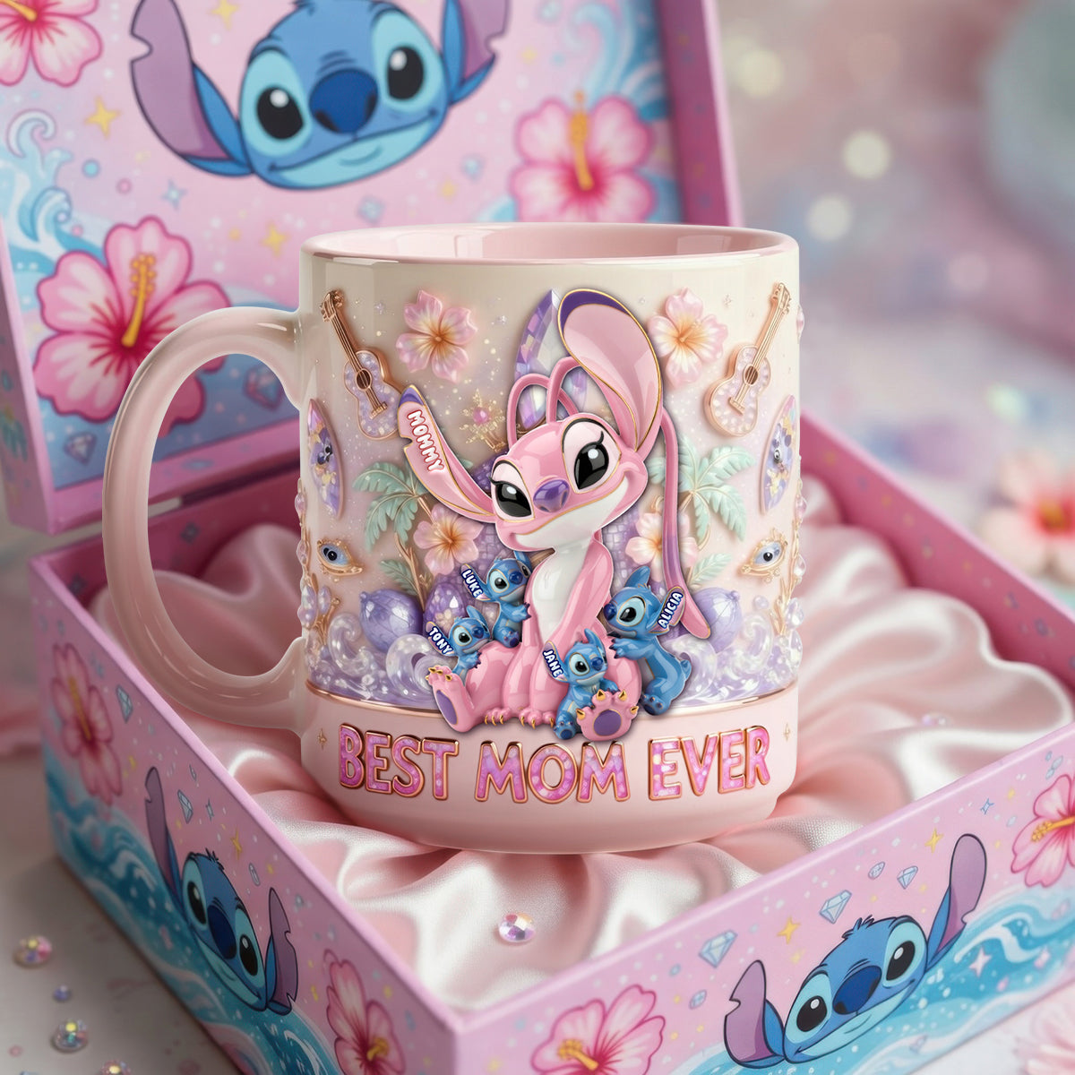 Best Mom Ever – Personalized Accent Mug for Moms and Grandmas Coffee Mug PopCulturePrints