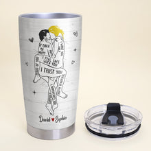 Load image into Gallery viewer, Personalized Romantic Tumbler for Couples | Custom Names &amp; Messages | Valentine&#39;s Day Gifts Tumbler Cup PopCulturePrints
