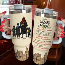 Load image into Gallery viewer, Personalized Wizardry Mom Tumbler - Magical Gift for Moms
