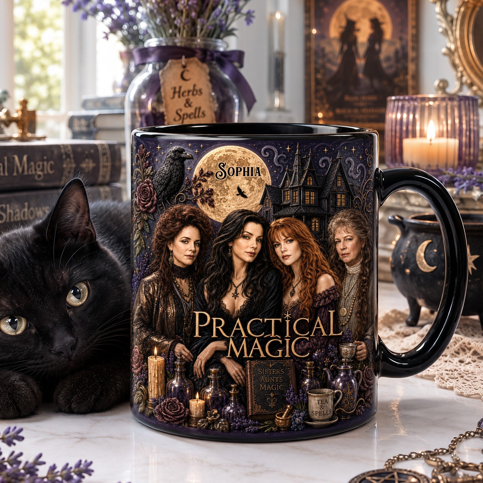“Sisters United by Magic” - Enchanted Sisterhood Magic Mug - Personalized Gift for Your Best Friend or Family Member