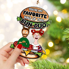 Load image into Gallery viewer, Personalized Couple Burger Ornament - Fun Acrylic Keepsake
