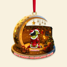Load image into Gallery viewer, Let&#39;s Be Naughty and Save Santa the Trip - Personalized Acrylic Ornament for Couples
