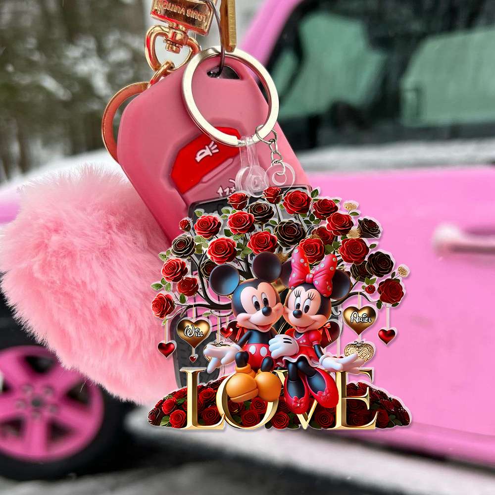 Romantic Personalized Acrylic Keychain for Couples - Valentine's Day Gifts Keychains PopCulturePrints