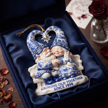 Load image into Gallery viewer, Growing Old Together - Couple Toile de Jouy Acrylic Ornament - Personalized Christmas Gifts
