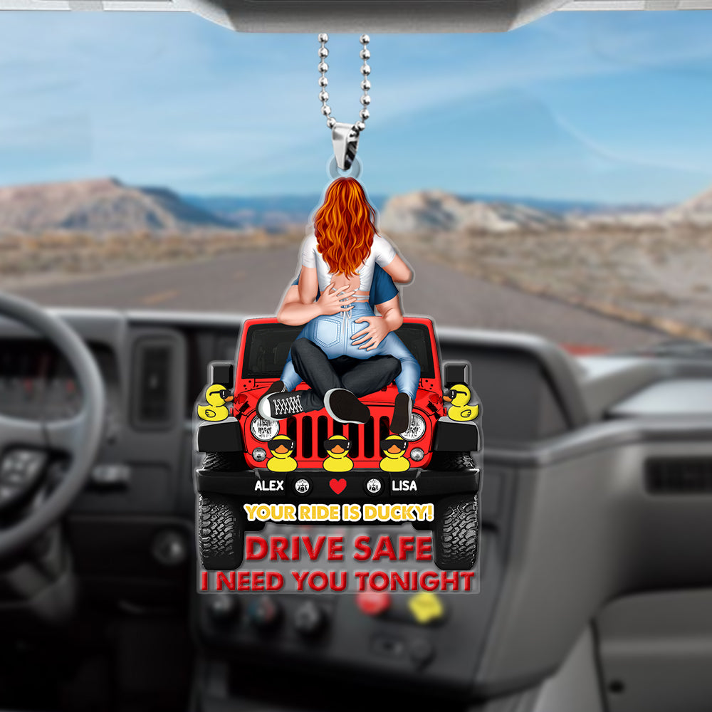 Customizable Couple Car Hanging Ornament - Drive Safe, I Need You Tonight