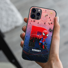Load image into Gallery viewer, “Swing into Action with Style!” - Wall-Crawler Alphabet Phone Case - Personalized Gifts for Marvel Fans Phone Case PopCulturePrints
