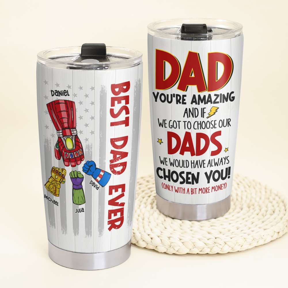 Best Dad Ever Personalized Family Tumbler