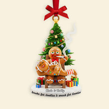 Load image into Gallery viewer, Smoking Gingerbreads - Personalized Funny Christmas Ornament for Couples Ornament PopCulturePrints
