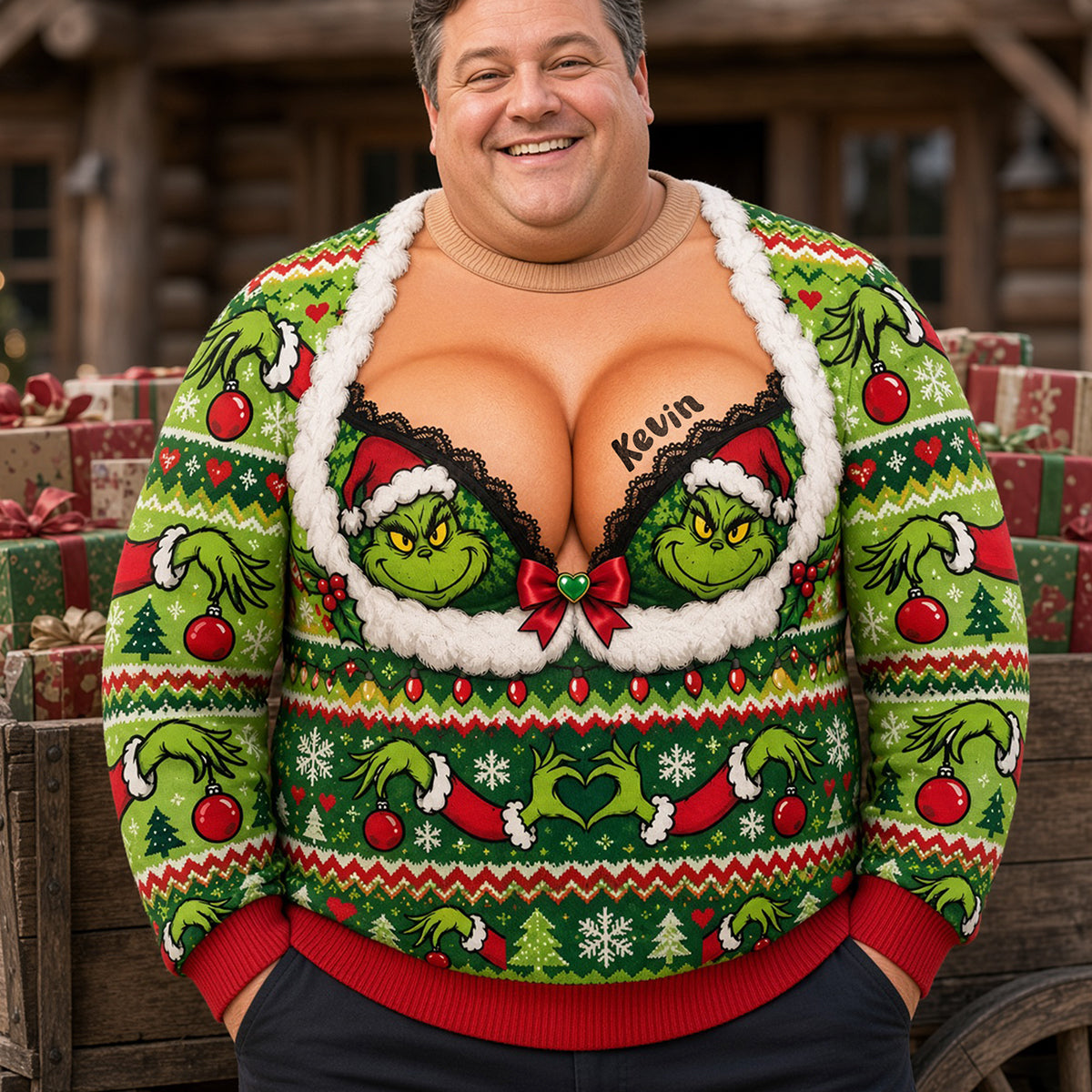 "Bring Humor This Holiday!" - Hot Mischief Christmas 3D Knitted Ugly Sweater - Personalized Gift for Friends, Family, and Fun-Loving Individuals