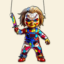 Load image into Gallery viewer, “Celebrate Halloween with a Spooktacular Twist!” - Horror Movie Halloween Suncatcher Ornament - Personalized Gifts for Movie Lovers Ornament PopCulturePrints
