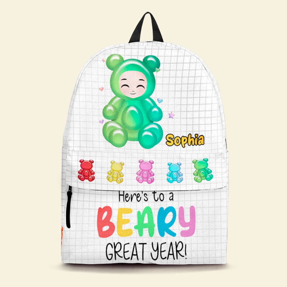 Beary Great Year Personalized Kids Backpack Backpack PopCulturePrints