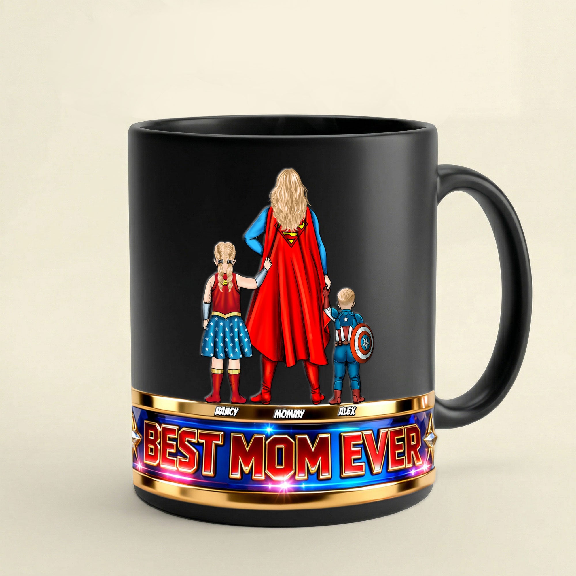 Best Mom Ever - Powerful Mom And Kids Magic Ceramic Coffee Mug - Personalized Gift for Mom, Grandma & Special Occasions Coffee Mug PopCulturePrints