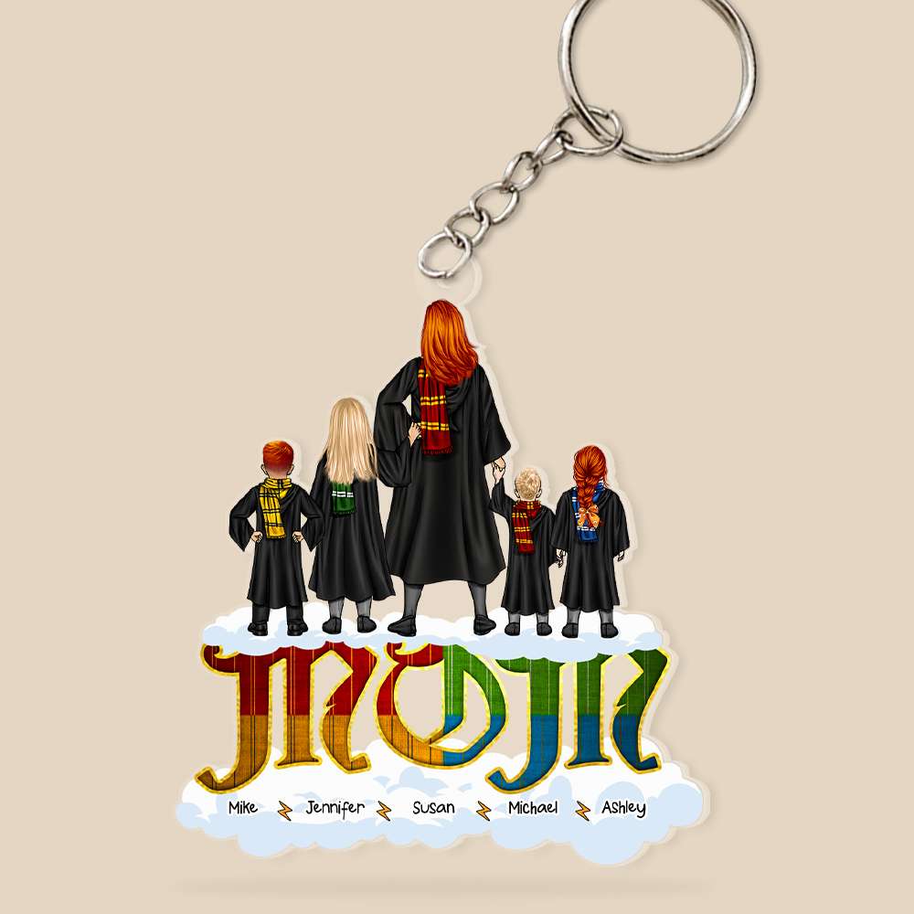 Custom Harry Potter Family Keychain - Personalized Magical Gift