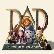Load image into Gallery viewer, “My Dad is My Hero” - Personalized Dad Plaque - Custom Gift for Dads, Grandpas, and Loved Ones Shaped Plaques PopCulturePrints
