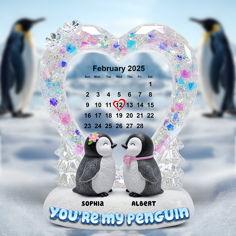 You're My Penguin - Personalized Penguin Couple Acrylic Plaque Shaped Plaques PopCulturePrints