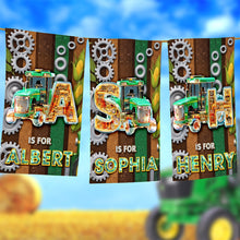 Load image into Gallery viewer, Celebrate Farm Life with Personalized Tractor Beach Towel - A Unique Gift for Tractor Lovers Beach Towel PopCulturePrints

