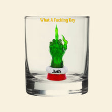 Load image into Gallery viewer, What A Fucking Day - Funny Round Glass - Personalized Christmas Gift for Him/Her Glass PopCulturePrints
