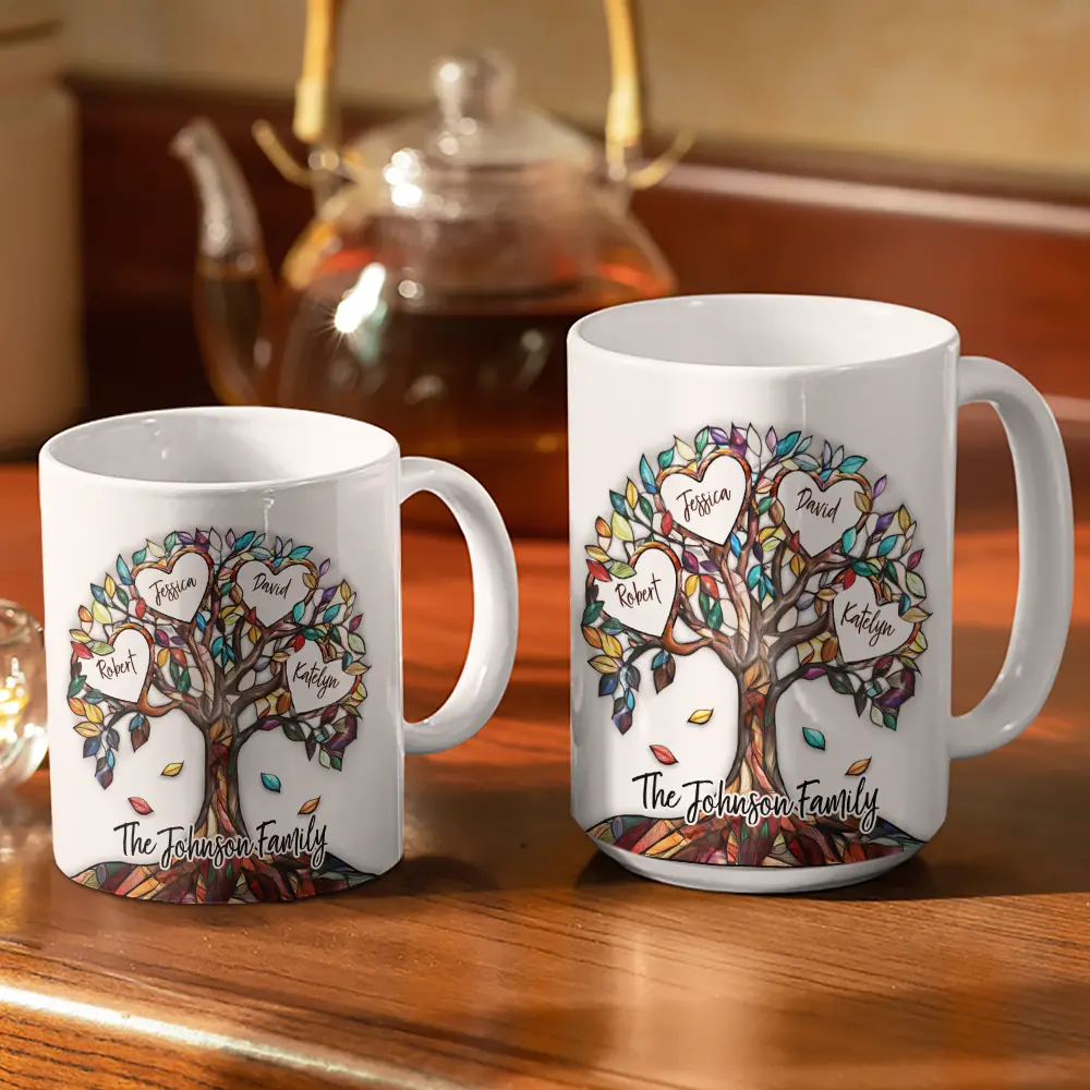 I Shook My Family Tree - Personalized 3D Inflated Effect Mug for Mom, Dad, and Grandma Mug PopCulturePrints