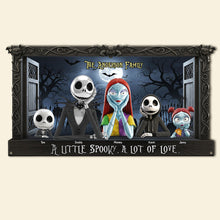 Load image into Gallery viewer, A Little Spooky, A Lot of Love - Personalized Horror Family Metal Sign Metal Signs PopCulturePrints
