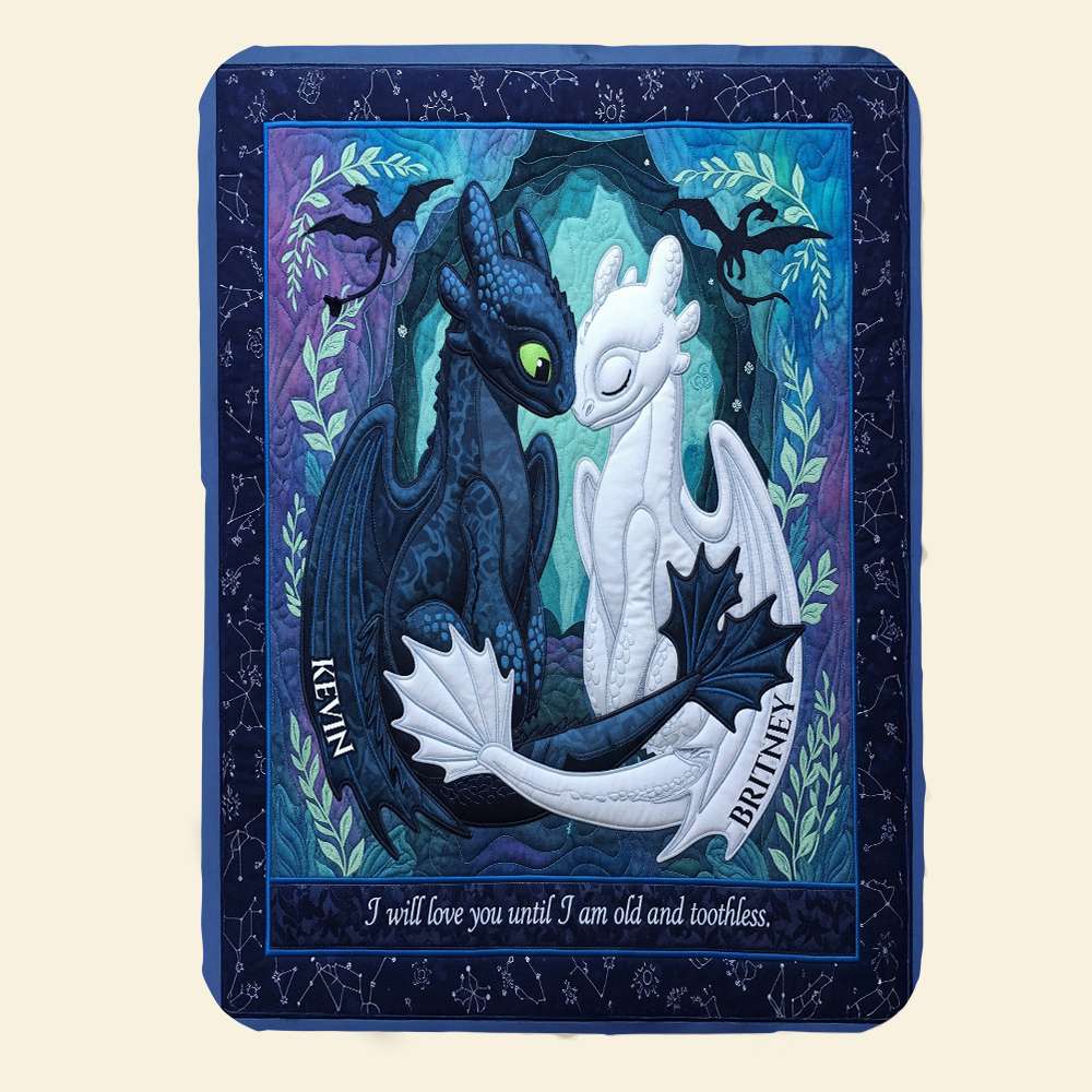 I Will Love You Until I Am Old and Toothless - Personalized Blanket for Couples Blanket PopCulturePrints