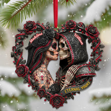 Load image into Gallery viewer, Eternal Yours - Personalized Skull Couple Ornament | Perfect Gift for Lovers Ornament PopCulturePrints
